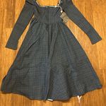 House Of CB DELIA Blue TARTAN Midi Dress size M Photo 5