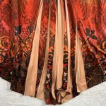 Cato XL Boho Top Y2K Satin Hippie Sequin Whimsigoth Whimsy Asymmetrical Orange Photo 3