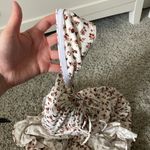 Urban Outfitters  Women’s White Ditsy Floral Ruched Cottagecore Ruffle Hem Dress Photo 9