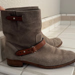 Coach  Taupe Suede Ankle Boots with Buckle Photo 0