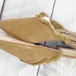 Free People Women's Leather Newport Flat with Fringe Detail in Tan Size 41 Photo 3