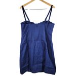 J.Crew  Navy Blue Button Front Corset Style Mini‎ Dress Size 12 Photo 1