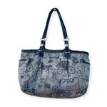 Coach Gallery Horse & Carriage East-West Tote/Purse Gray Photo 0