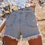 12th Tribe  Denim Rhinestone Shorts Photo 2