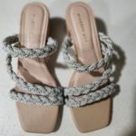 Madden Girl NWT Women's  heel Sparkly White and Silver Sandals Size 8 Photo 6