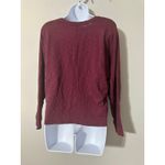 Lilla P Womens‎ Crewneck Dolman Long Sleeve Sangria Top Size M Red Size M Photo 3