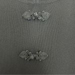 Misook Black Cheongsam Mandarin Collar Black Midi Dress Size M Photo 4