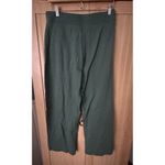 Pact NWT Airplane Wrap Cardigan | Pintuck Wide Leg Pant | Top Size L Deep Green Photo 3