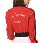 Cinq À Sept Red Embroidered Bomber Jacket (see photos) Photo 1
