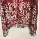 Citron Of Santa Monica Vintage Silk Blend Floral Beach Cover Up Size Medium Red Photo 4