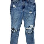 Garage Denim Mom Jean Distressed Blue Denim Jeans Size 7 28 Pre-owned Photo 1