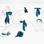 Two Christmas Print Thin Scarves / Hair Bands / Scarves Photo 9