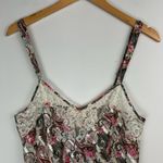 Victoria's Secret Vtg Victoria’s Secret Paisley Sheer Tank Sz Large Lace Trim Sexy Sleep Photo 2