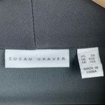 Susan Graver Solid Black LK Fusion Revere Collar Blazer Women's Size 3X Stretch Photo 5