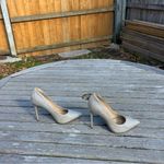 Sam Edelman DANNA POINTED TOE HEELS size 4 silver sparkle Photo 1