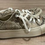 Converse  Women's Beige Snake Pattern Sneakers Photo 3