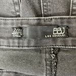 BBJ Women's High Rise Denim Button Fly Side Buttons Acid Wash Skinny Size 7 Black Photo 5