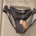 Kona Sol  Women's Gingham Swim Bikini Bottom Swimwear Size XL Blue White Photo 0