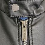 Black Rivet Faux Leather Moto Jacket Photo 4