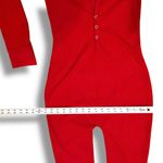 Leg Avenue  Women’s Sexy Red Cozy Brushed Ribbed Long Johns Sz S/M Flap Opening Photo 9