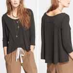 Free People  Shirt bonsai drape front jersey tee womens Black (xsmall) boho Photo 1