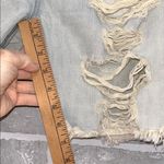 Free People  Shredded Distressed Light Wash Bermuda Jean Shorts Women’s Size 25 Photo 6