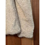 Pendleton  cream  Sherpa pull over plaid wool accents L Photo 8