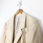 We Wore What Faux Leather Blazer Medium Cream Oversized Quiet Luxury Minimalist Photo 7