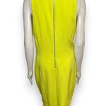 Laundry by Shelli Segal Citron Neon Yellow Sheath Dress Large NWT Photo 3