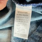 YA Los Angeles  Blue Tie Dye Denim Look Collared Dress Womens Small Summer Photo 12