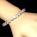 Cute silver rhinestone bracelet! Silver Photo 3