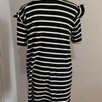 ZARA Stripe Ruffle Bib Ribbed Mini Dress Photo 4