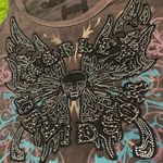 Y2K Harley Davidson studded tie dye black blue pink punk grunge tank top size XL Photo 4