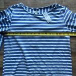 Free Assembly Womens Blue/White Boatneck Mini Stripes Long Sleeve Dress Sz M NWT Blue Size M Photo 2