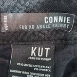 Kut From The Kloth Black Snakeskin Print Ankle Jeans Size 8 Black Skinny Jeans Photo 7