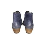 Josef Seibel Daphne 11 Blue Suede Ankle Boots W/ Inside Zipper & Faux Fur Lining Size 6 Photo 2