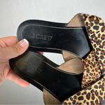 J.Crew  |‎ Size 8 Cross Strap Brown and Black Leopard Print Sandals Photo 1