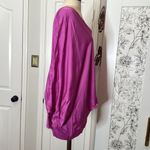 STARK dolman sleeve magenta satin blouse Purple Photo 6
