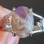 Amethyst Purple S925 silver ring size 8 Photo 7