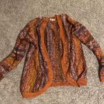 Forever 21 Orange Mulitcolor Knit Cardigan Photo 0