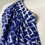 Alice & Trixie  Blue and White Silk Dress Photo 4