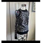 Michael Kors XS long sleeve black gray white animal print cold shoulder sweater Photo 7