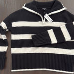 Karen Millen Black and White Striped knit Sweater Photo 1