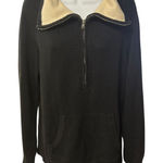 LRL Lauren Jeans Co Ralph Lauren Black 1/4 Zip Pullover Sweater Womens Large Photo 0