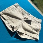 American Eagle Midi Stretch Khaki Shorts Photo 1