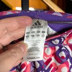 Adidas  Womens Tech fit  3” Inseam Pink Purple Spellout Shorts Size Small Photo 1