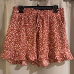 Source Unknown Women's BTFBM Red Floral Shorts Photo 0