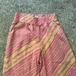Anthropologie Elevenses  pink & cream striped wide-leg pants size M Photo 2