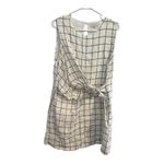 FATE. Karla Checkered Linen Blend Side Front Tie Dress // Size Large Photo 1