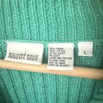 Newport News  Long Collared Button Sweater Kelly Green Ramie Coastal Tunic Large Photo 2